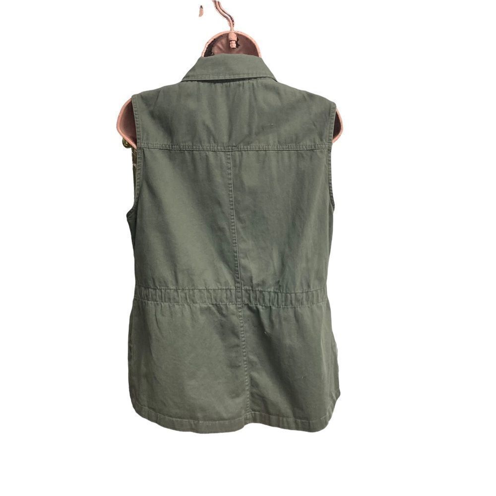 ASHLEY OUTERWEAR Women’s Army Green Vest‎ Size Medium  Zipper Closure - Picture 3 of 9